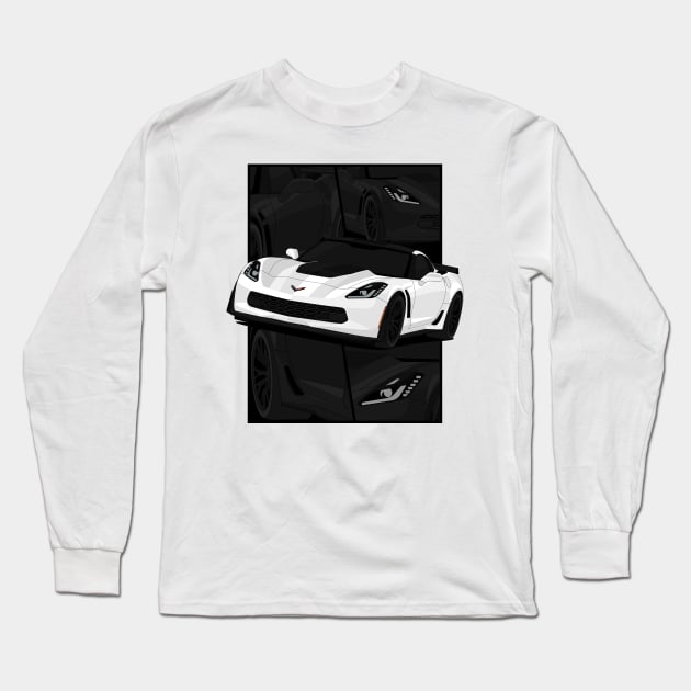 Z06 WHITE Long Sleeve T-Shirt by VENZ0LIC